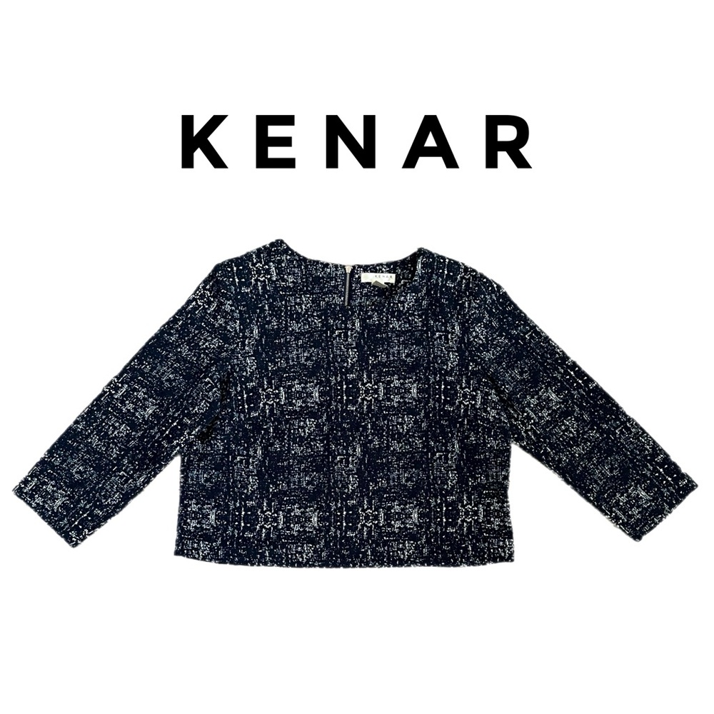 KENAR Long Sleeve Back Zip Blouse